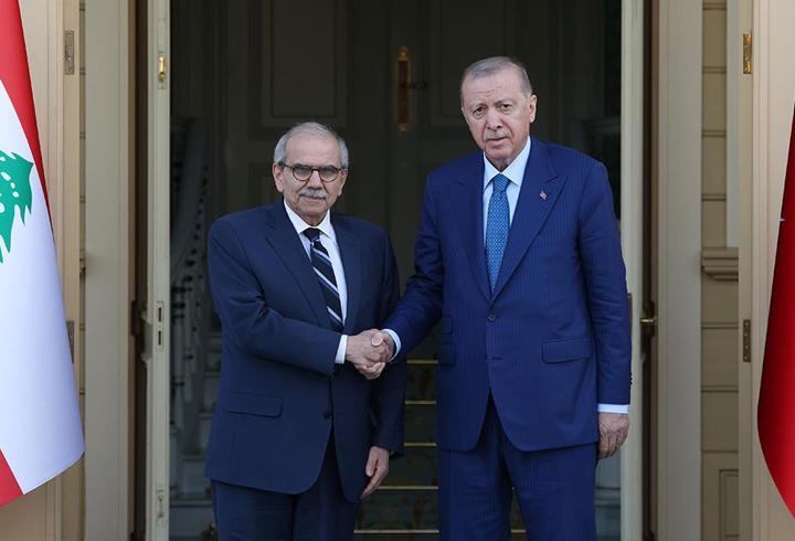 Cumhurbaşkanı Erdoğan, Lübnan Başbakanı Selam'ı kabul etti