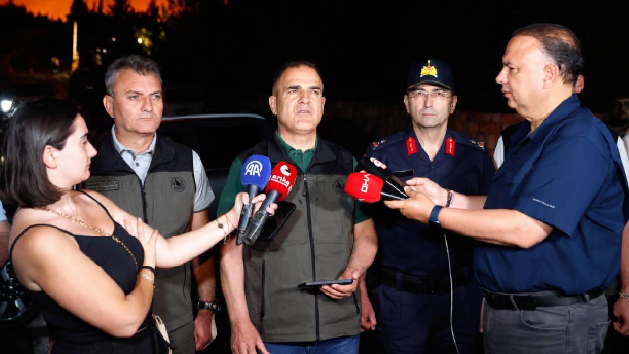 Milas'ta ormanlık alanda çıkan yangına karadan müdahale sürüyor