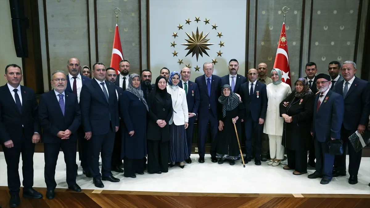 Külliye'de anlamlı kabul: Başkan Erdoğan şehit ailelerini kabul etti