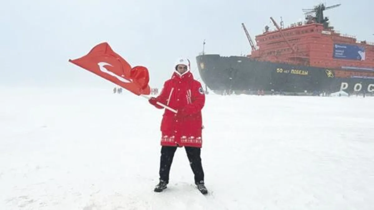 Kuzey Kutbu’nda Türk bayrağı gururu