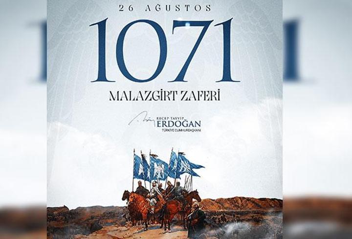 Cumhurbaşkanı Erdoğan'dan 'Malazgirt Zaferi' mesajı