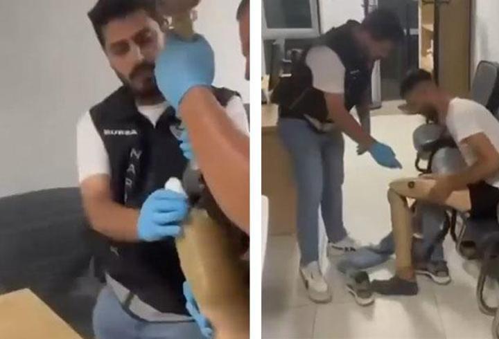 Protez bacağından 830 gram metamfetamin çıktı