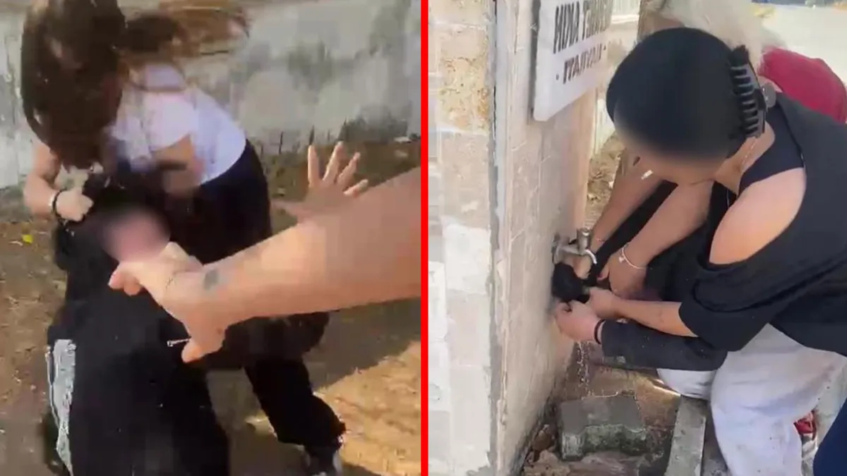 SON DAKİKA...Denizli'de akran zorbalığı kamerada: Isladılar, darp ettiler, saçından tutup sürüklediler!