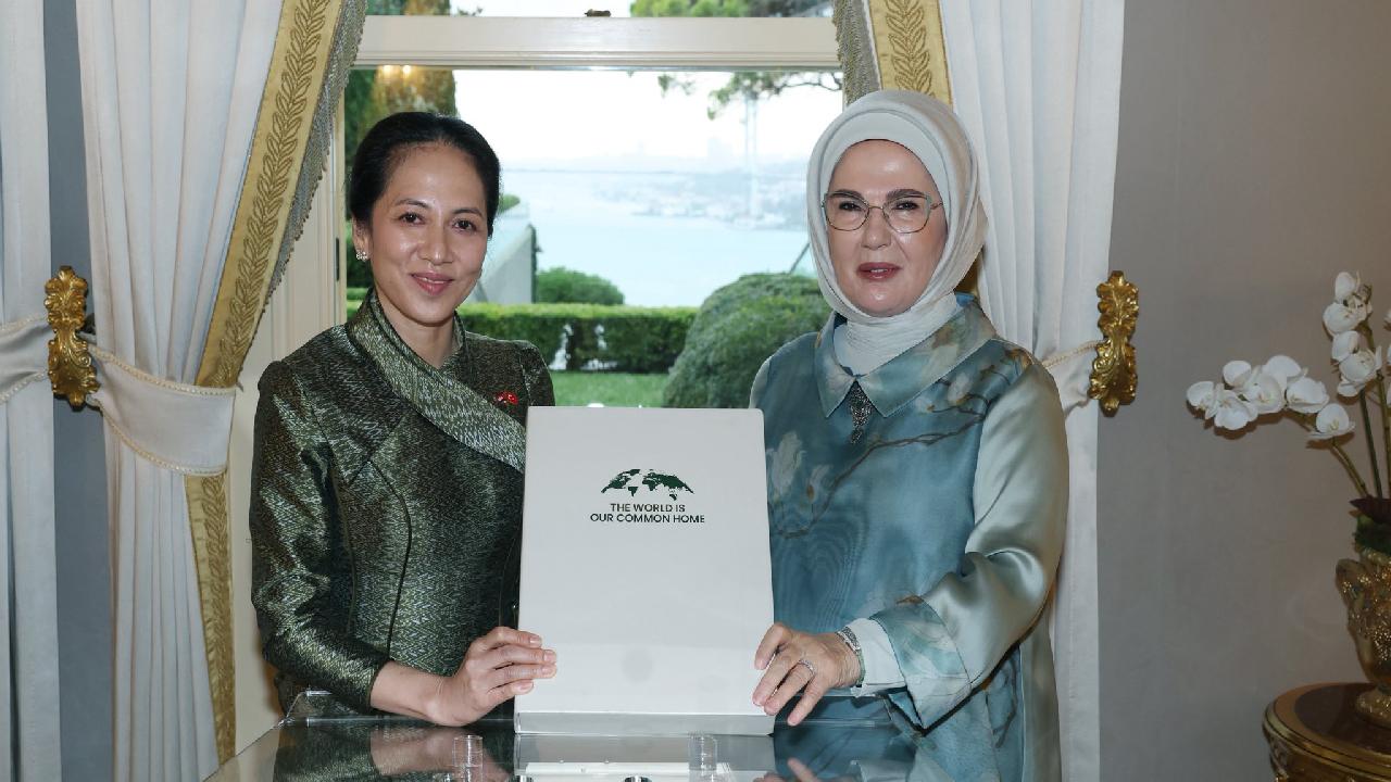 Emine Erdoğan Kamboçya Başbakanı Manet'in eşi Chanmony ile görüştü